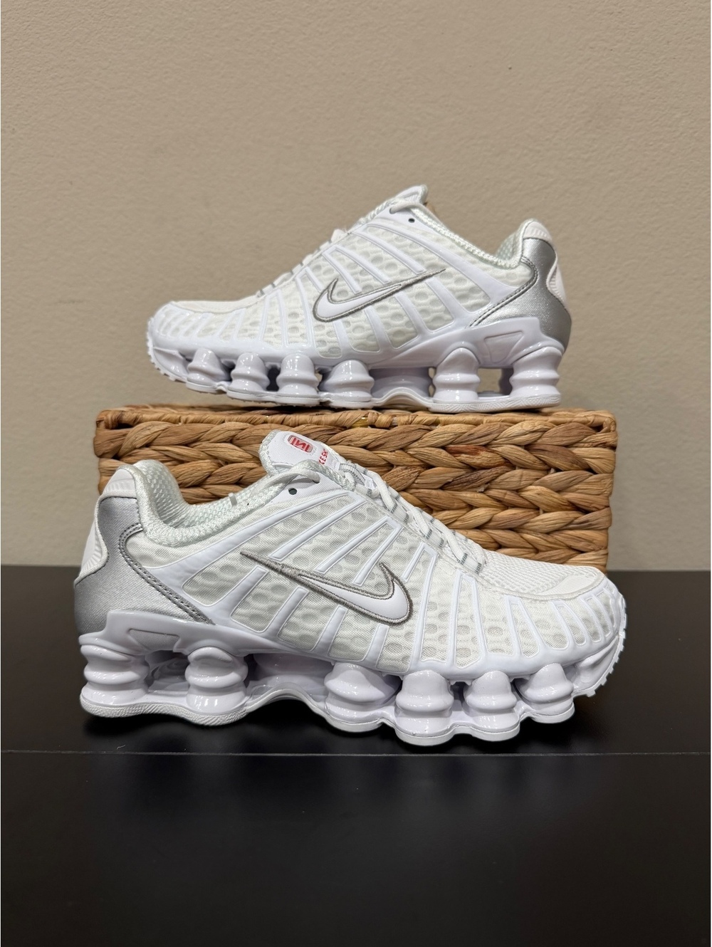 Size 7.5 - Nike Women’s Shox TL “White Silver”